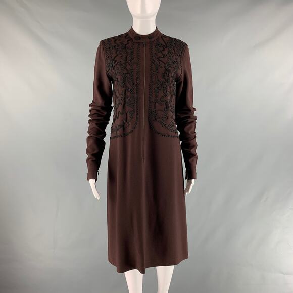 JEAN PAUL GAULTIER VINTAGE Size 8 Brown Black Polyester Blend Dress - Picture 1 of 7